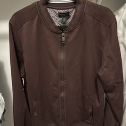 Magaschoni Man Burgundy Zip-Up Sweater – Size L – New with Tags