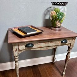 Rustic Refinished Console Table – Farmhouse Entryway Accent