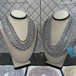 Moissanite Baguette Tennis Chains – All Sizes & Lengths