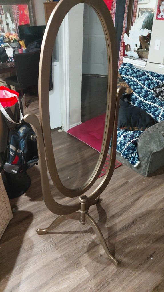 Antique Swivel Vanity Dressing Mirror With Original Hardware