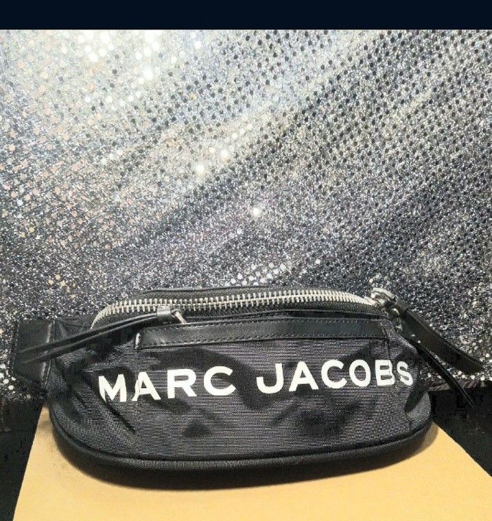 MJ BLACK VINYL WAIST BAG NEW UNUSED