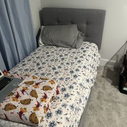 Twin bed with mattress