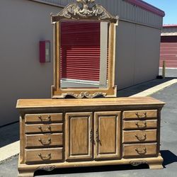 Antique Dresser And Mirror