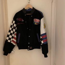 Vintage NASCAR Leather & Wool Jacket 