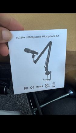 TONOR TD310+ USB Dynamic Microphone for Podcast Gaming Microphone with Quick Mute and Boom Arm Compatible