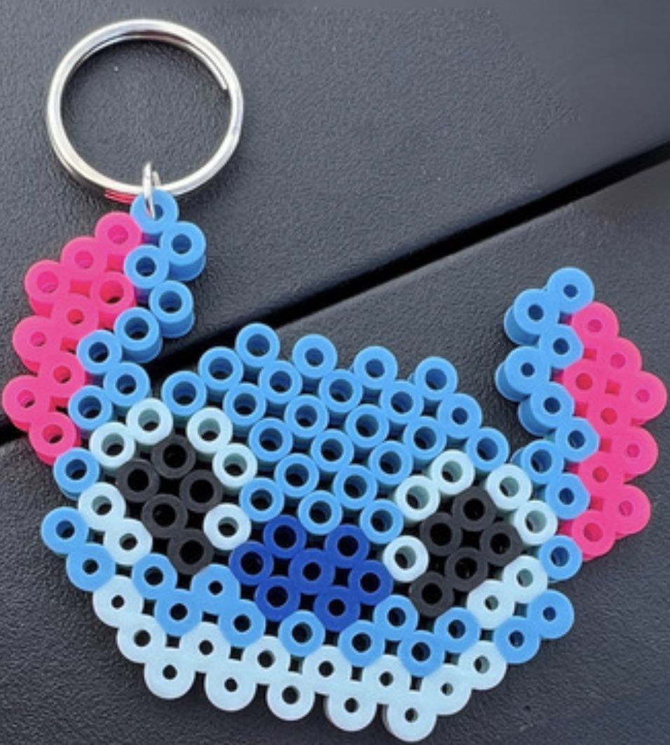 Perler Beads Stitch Keychain 