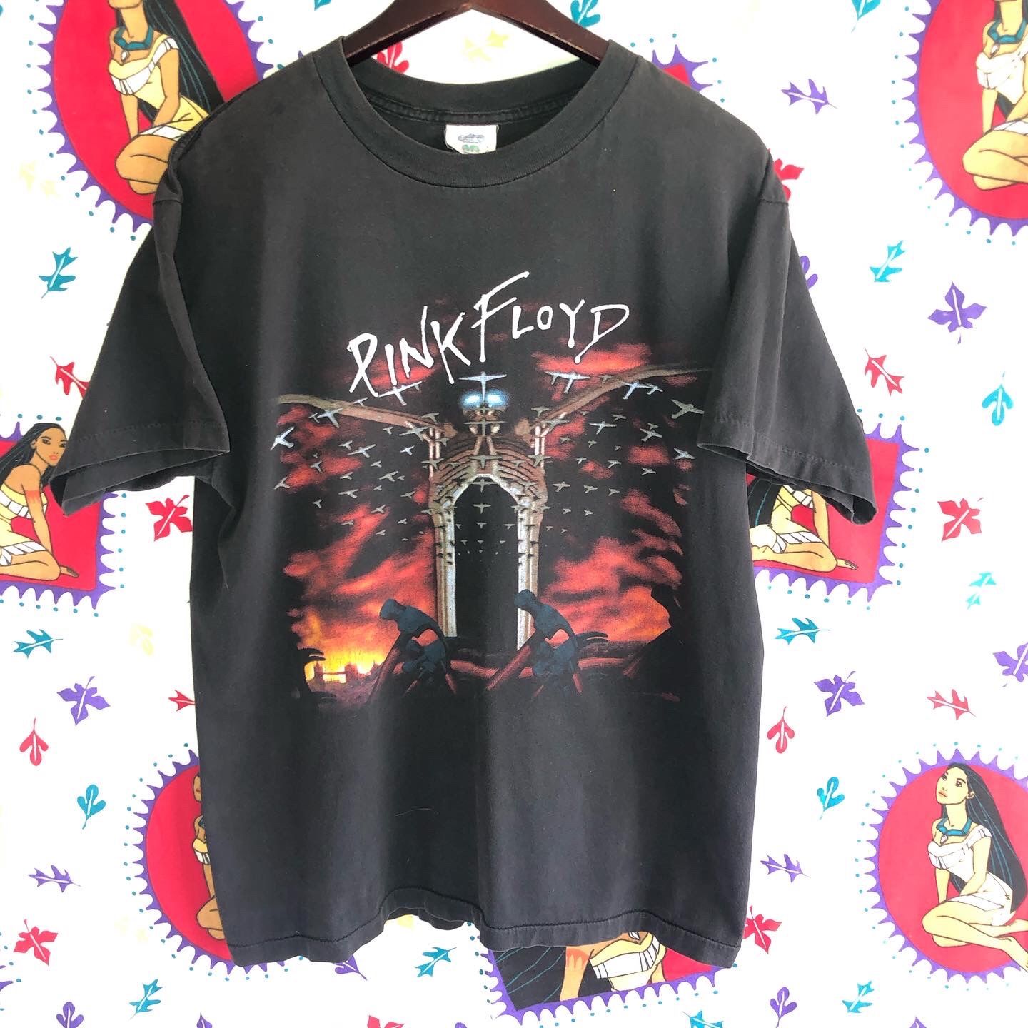 VTG 1993 Single Stitch Pink Floyd The Wall Double Sided Tour T-shirt Large