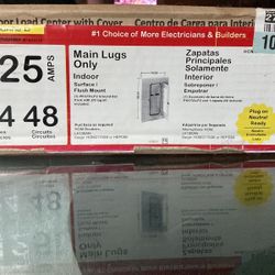 $125/BO(Schneider Electric Homeline 125 Amp 24-Space 48-Circuit Indoor Main Breaker Plug-On Neutral Load Center with Breakers Included !!!