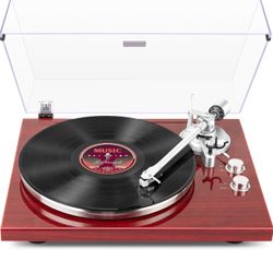 1 by ONE Belt Drive Turntable w/Bluetooth Connectivity, Phono Pre-Amp USB Output