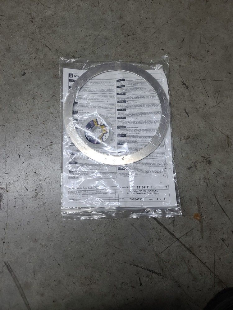 Corvette Z51 front brake cooling rings