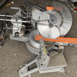 RIDGID 15 Amp Corded 12 in. Dual Bevel Sliding Miter Saw with 70 Deg. Miter Capacity and LED Cut Line Indicator