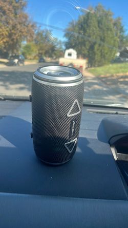 Portable Bluetooth Speaker Black Cylindrical