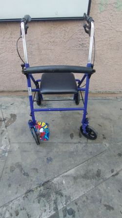 Blue Rollator Walker with Seat