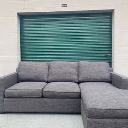 Crate & Barrel Sectional Couch With Storage And Reversible Chaise *Delivery Available*