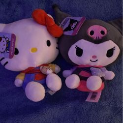 Hello Kitty And Kuromi Plushies 