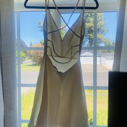 White Open Back Dress