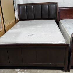 Queen Size Mattress With Box Spring And Bed Frame 🚚 Free Delivery 🚚
