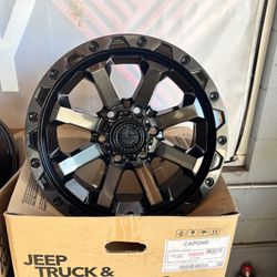 17 Inch Off Road Wheels American Outlaw Capone 6x139.7 Bolt Pattern