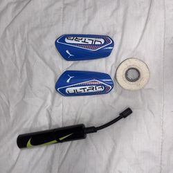Soccer Pump, Shin Guard And Tape 