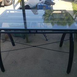 Desk With Glass  Top 