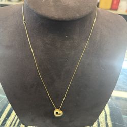 14KT Box Chain W/ Heart Pendant 39627-2