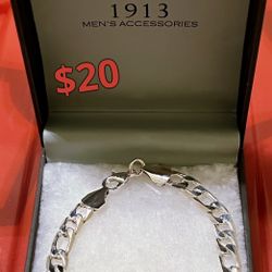 ♥️ Mens Fine silver Plated Bracelet ♥️