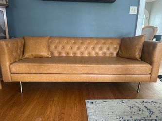 Faux Leather Couch