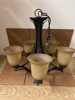 5-Light Chandelier Dark Bronze Finish