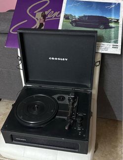 Crosley Voyager Vinyl Record Player with Speakers and Bluetooth - Audio Turntables