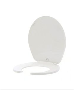 BEMIS Round Plastic Toilet Seat in White