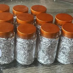 Silver Flakes And 1-Red Flakes