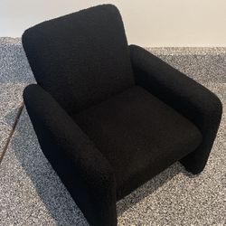 Black Wool Accent Chair!