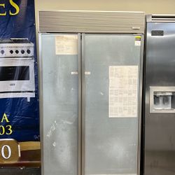 Sub Zero 72”Wide Built In Panel Ready Side By Side Refrigerator 