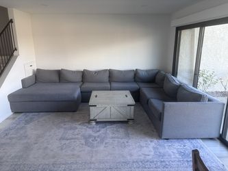 West Elm Harris 5-Piece Sleeper Sectional - Heather Gray