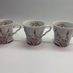 Vintage Mikasa, Younger Than Springtime L9402 Coffee Cups Set of 3