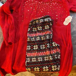 New With Tags Xl Girls Christmas  Outfit 