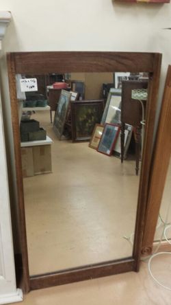 Solid wood framed mirror heavy
