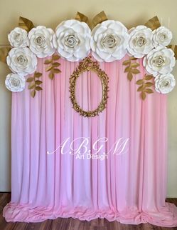 Flores de papel • Paper flowers • Flores de papel grandes • Rosas • Paper Flowers Backdrop • Set of flowers
