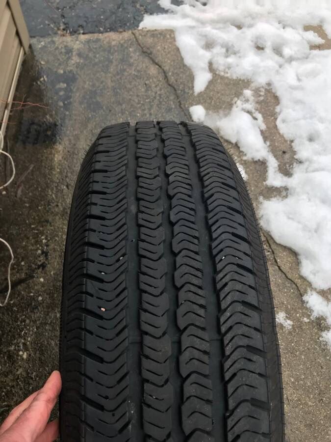 *Price further reduced:*5 gently used Jeep tires and rims