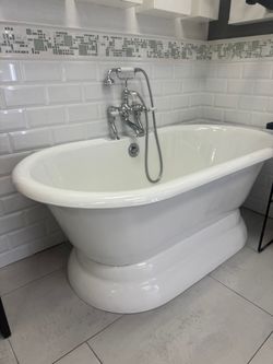Freestanding Tub + Tub Filler