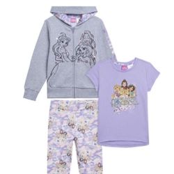 New Girls Princess 3 Piece Set- Size 3-4-5-6- $13 Each