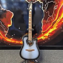 Ibanez Altstar ALT30 Acoustic-Electric Guitar - Metallic Gray Sunburst (With Case & Stand)