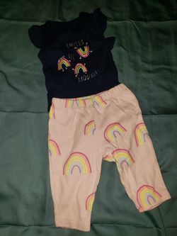 Rainbow onesie with matching pants