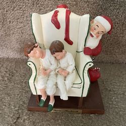 NORMAN ROCKWELL Santa Christmas Sleeping Child 