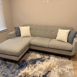 Sectional Sofa -Grey Fabric in Plano, TX