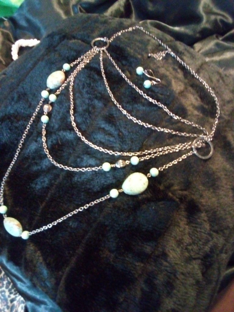 Vintage Turquoise Necklace/Earring Set