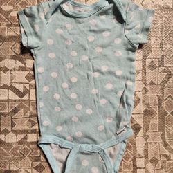 Gerber 6-9M Blue Polka Dot Onesie