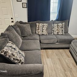 3 Piece Sectional With High Top Table And Chair