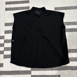Large FIGS Black Rafaela scrub top