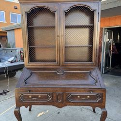 Louis xv Style Minton Slidell Secretary Desk Cabinet Comes In Two Parts